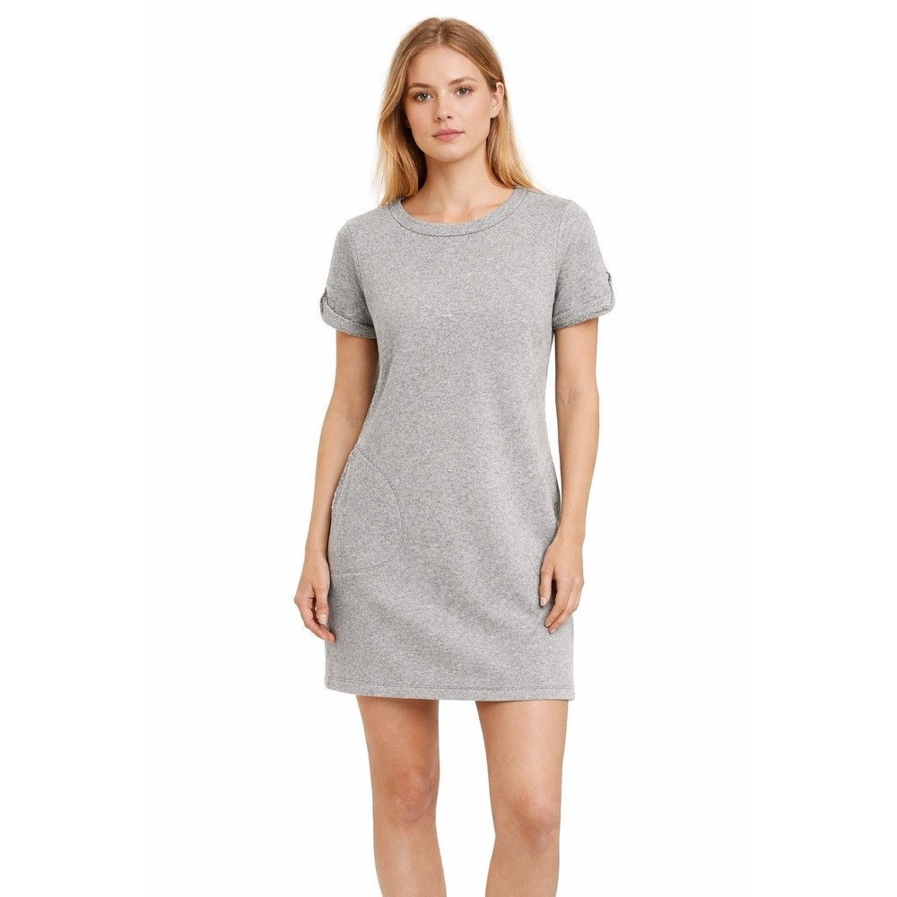 Anthropologie Cloth & Stone Gray Essential Sweatshirt Dress Size Small  Casual